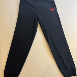 True Religion Boys Jogger Sweatpants Black Size M‎ Casual Relaxed Fit